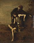 Theodule Augustine Ribot Canvas Paintings - Cimabue Teaching Giotto to Draw